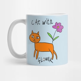Cat with flower Mug